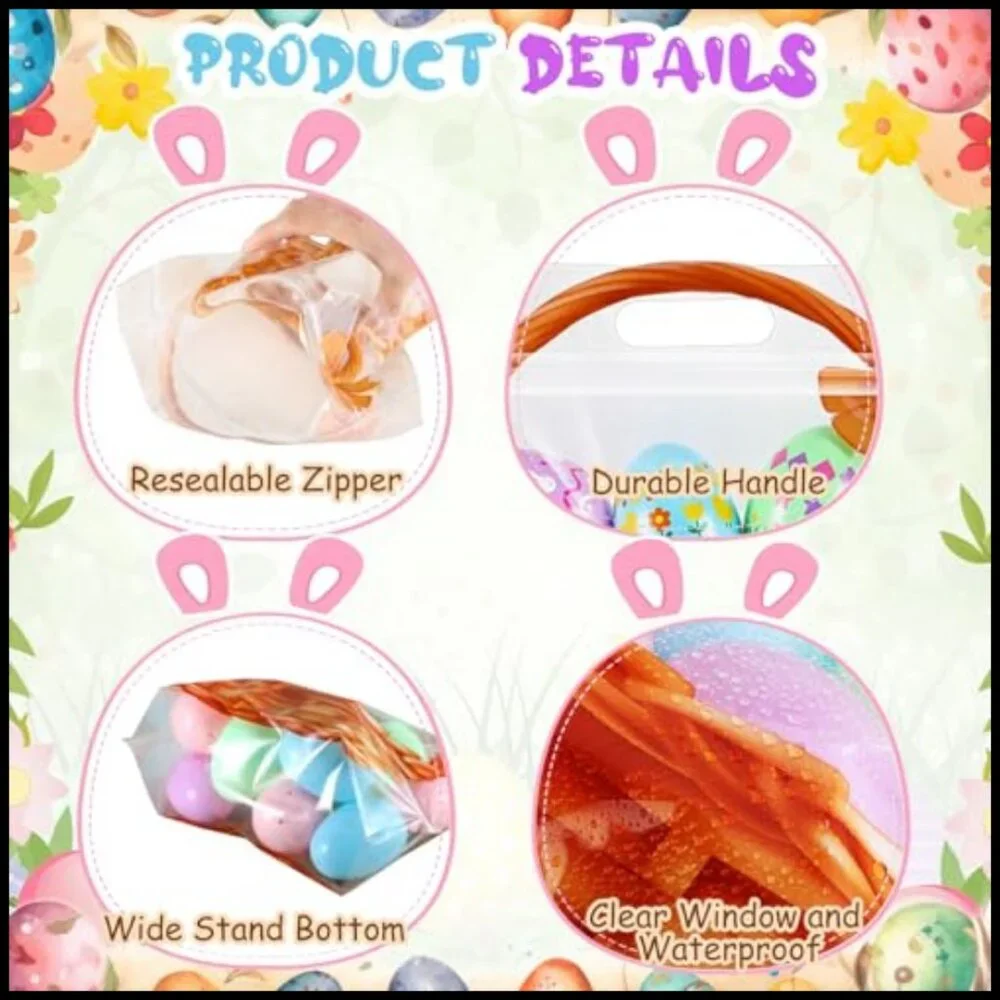 Clear Plastic Gift Bags with Zipper Closure Large Capacity Party Favors